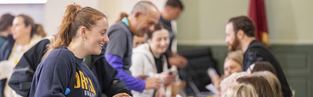 Person registering for the Calcutta Run at Blackhall Place, Dublin