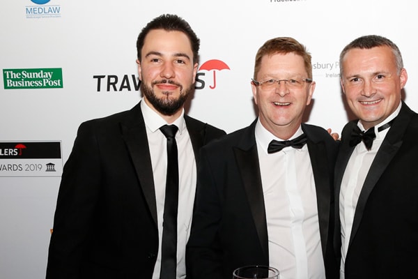 Jarvis Joslyn, John Donigan and Gareth Walker of LEAP legal software, recipient of the service provider to the legal profession of the year award