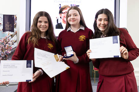 Gráinne O’Neill Memorial Legal Essay Competition prize-giving for transition-year students