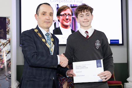 Gráinne O’Neill Memorial Legal Essay Competition prize-giving for transition-year students