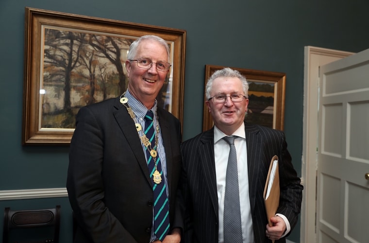 Law Society President Michael Quinlan with Attorney General Seamus Woulfe