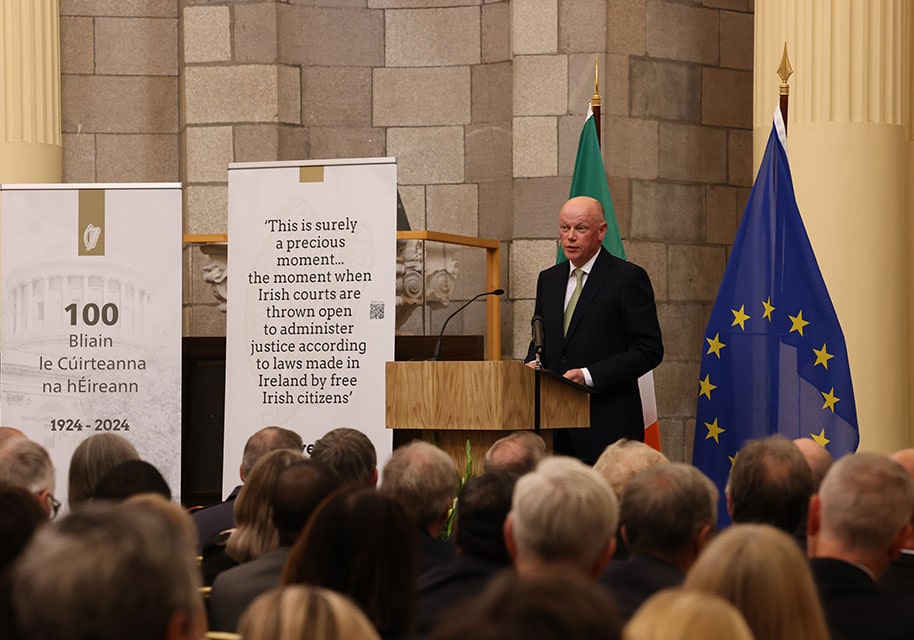 Ceremony marks 100 years of Irish courts