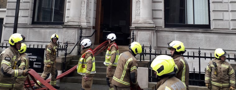 Blaze spreads rapidly through Law Society building in London