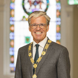 Eamon Harrington, President of the Law Society Council standing in the corridors of Blakchall Place