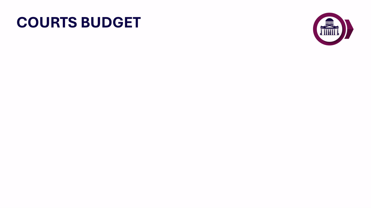 a graphic showing courts investment per capita