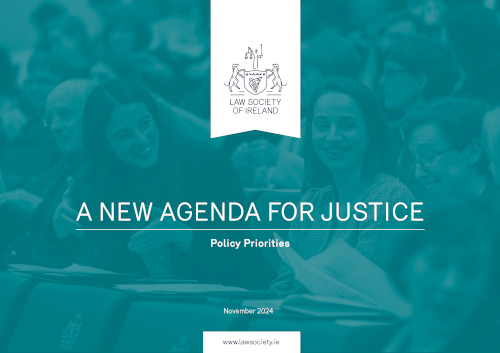 Cover of the A New Agenda for Justice Document