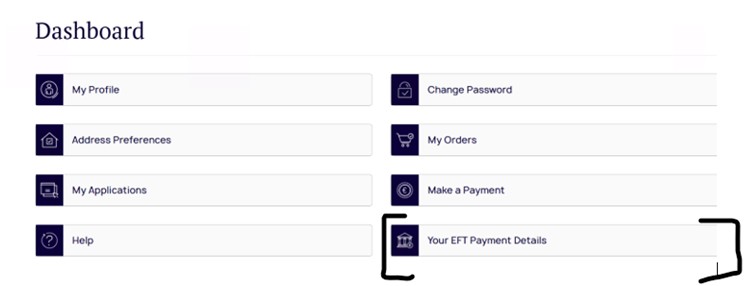 Screenshot of Law Society Dashboard