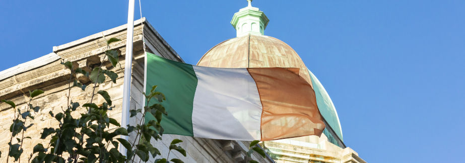 Practising Certificate - Blackhall Place with Irish flag