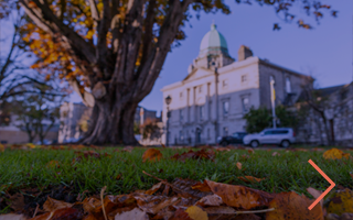 Front lawn and front of main building at Blackhall Place