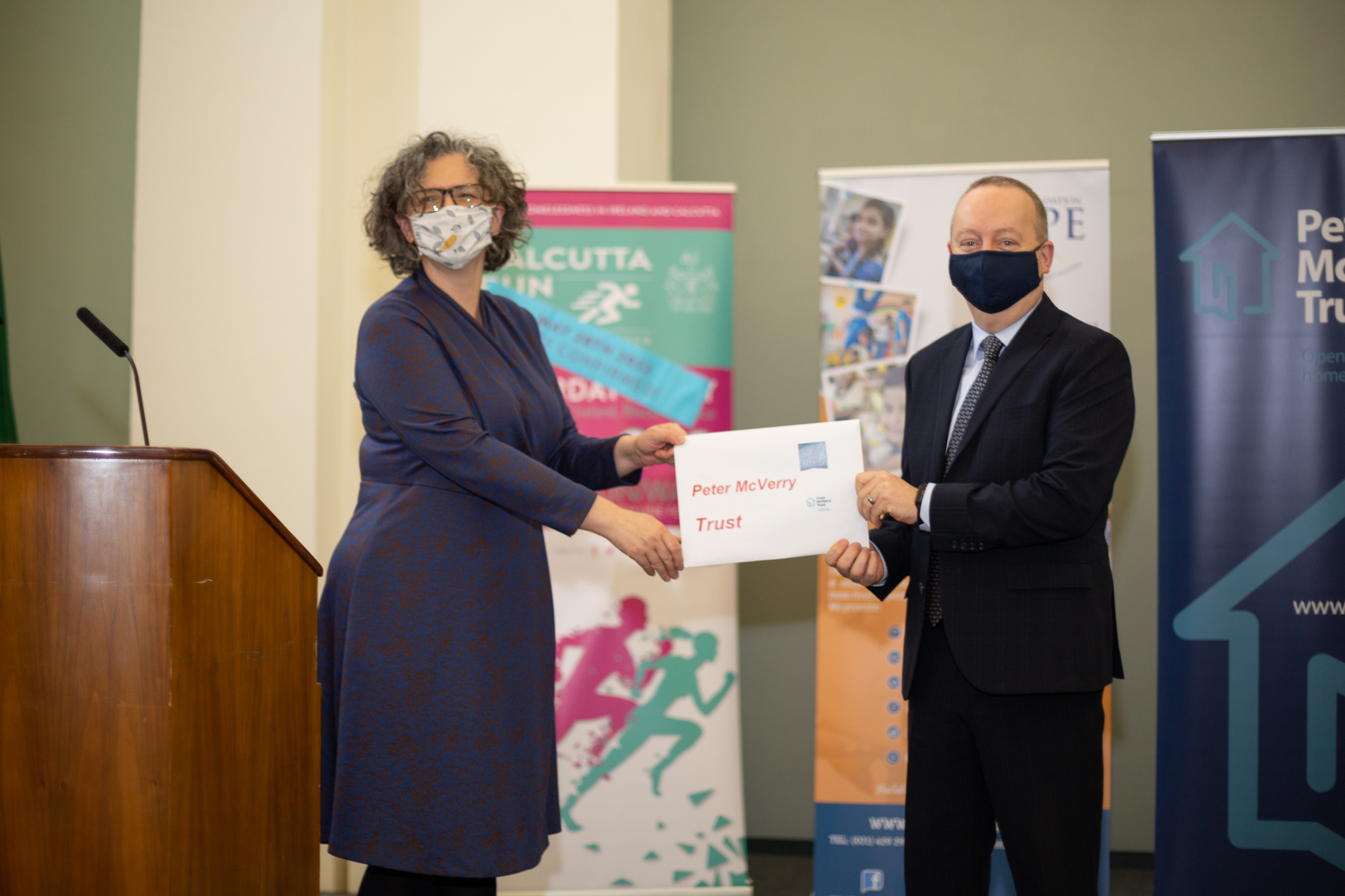 President of the Law Society, Michelle Ní Longáin and CEO of Peter McVerry Trust, Pat Doyle.